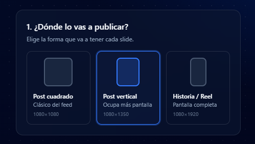 Elige el formato